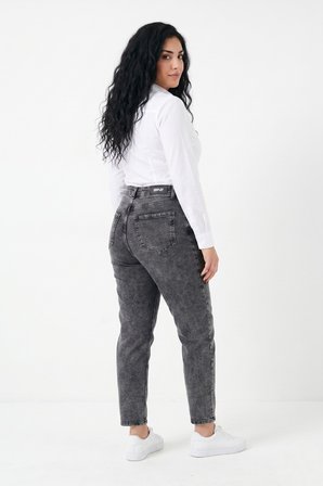 Kadın Yüksek Bel Mom Fit Jean Pantolon BGL-ST05450