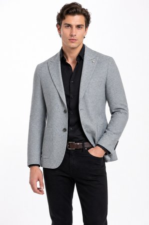Erkek Tek Spor Ceket 4 Drop Çift Yırtmaçlı Mevsimlik BGL-ST05460