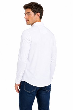 Erkek Spor Silim Likralı Gömlek BGL-ST05413