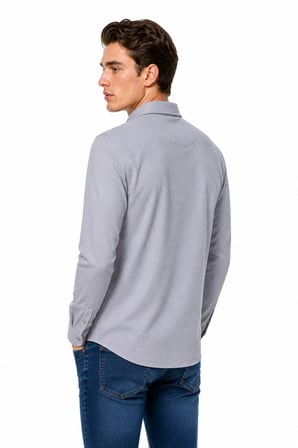 Erkek Spor Silim Likralı Gömlek BGL-ST05413