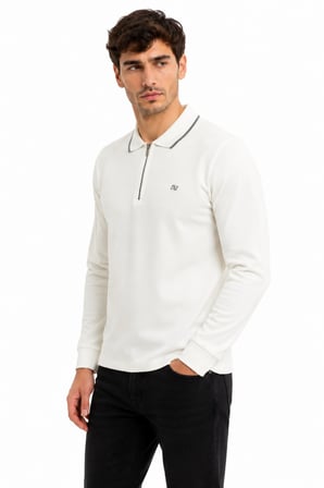 Erkek Mevsimlik Spor Polo Yaka Fermuarlı Sweatshırt BGL-ST05468