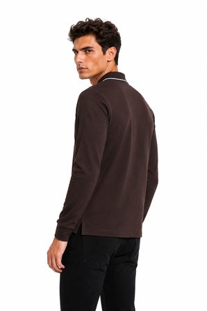 Erkek Mevsimlik Spor Polo Yaka Fermuarlı Sweatshırt BGL-ST05468