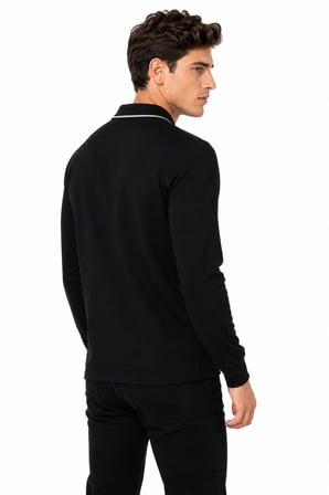 Erkek Mevsimlik Spor Polo Yaka Fermuarlı Sweatshırt BGL-ST05468