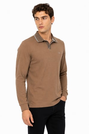 Erkek Mevsimlik Spor Polo V Yaka Sweatshırt BGL-ST05469