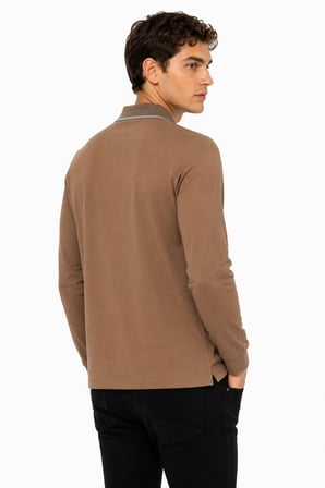 Erkek Mevsimlik Spor Polo V Yaka Sweatshırt BGL-ST05469