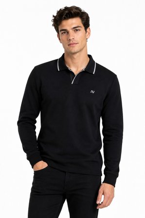 Erkek Mevsimlik Spor Polo V Yaka Sweatshırt BGL-ST05469