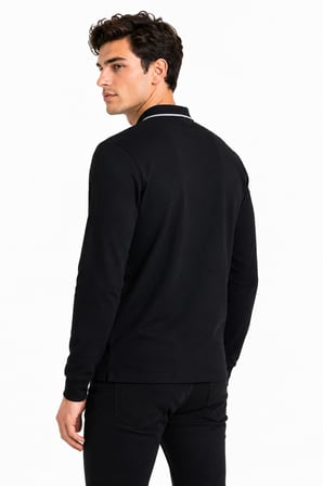 Erkek Mevsimlik Spor Polo V Yaka Sweatshırt BGL-ST05469