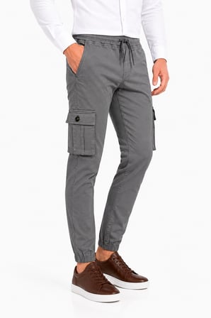 Erkek Kanvas Kargo Cepli Bel Paça Lastikli Pantolon BGL-ST05472