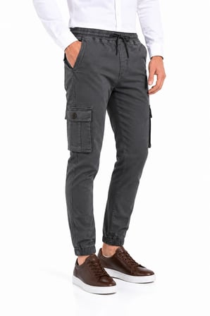 Erkek Kanvas Kargo Cepli Bel Paça Lastikli Pantolon BGL-ST05472