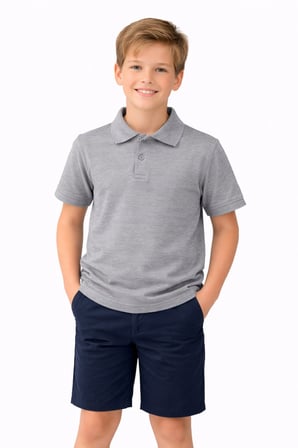 Erkek Kız Çocuk Polo Yaka Kısa Kollu Tişört BGL-ST05505