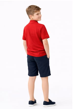 Erkek Kız Çocuk Polo Yaka Kısa Kollu Tişört BGL-ST05505