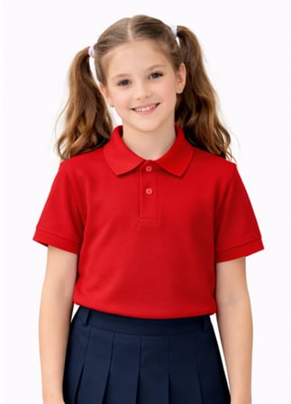 Erkek Kız Çocuk Polo Yaka Kısa Kollu Tişört BGL-ST05505