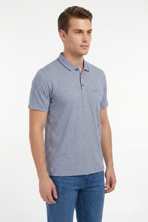 Erkek Polo Yaka Kısa Kollu Cepli Tişört Klasik Kalıp 5301 BGL-ST05532