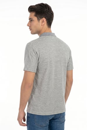 Erkek Polo Yaka Kısa Kollu Cepli Tişört Klasik Kalıp 5303 BGL-ST05535