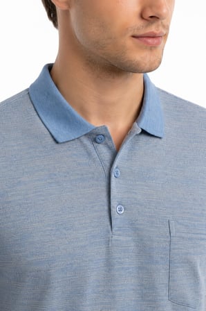 Erkek Polo Yaka Kısa Kollu Cepli Tişört Klasik Kalıp 5303 BGL-ST05535
