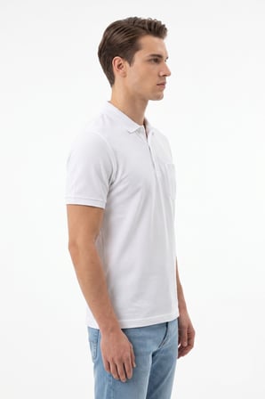 Erkek Polo Yaka Kısa Kollu Cepli Tişört Klasik Kalıp 5305 BGL-ST05537