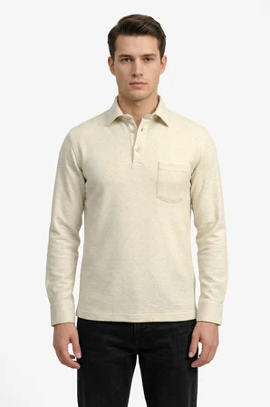 Erkek Gömlek Yaka Cepli Klasik Kalıp Sweatshirt 5304 BGL-ST05540