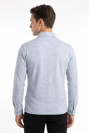 Erkek Gömlek Yaka Cepli Klasik Kalıp Sweatshirt 5304 BGL-ST05540