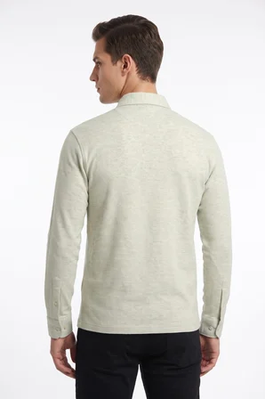 Erkek Gömlek Yaka Cepli Klasik Kalıp Sweatshirt 5304 BGL-ST05540