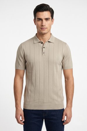 Erkek Polo Yaka Düğmeli Kısa Kollu Tişört Klasik Kalıp BGL-ST05545
