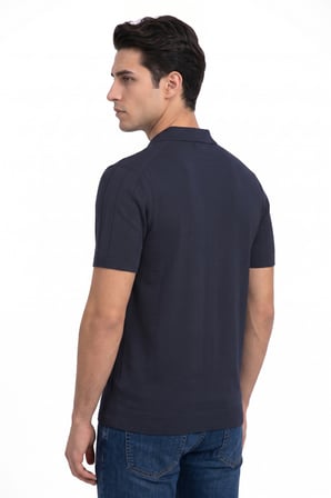 Erkek Polo Yaka Düğmeli Kısa Kollu Tişört Klasik Kalıp BGL-ST05545
