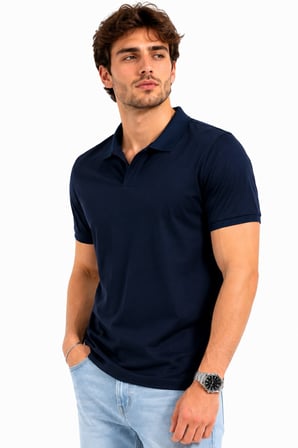 Erkek Polo Yaka Kısa Kollu Tişört Regular Kalıp T6103 BGL-ST05548