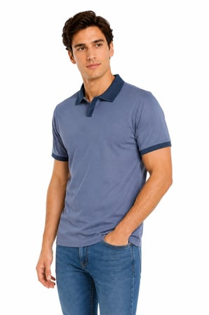 Erkek Polo Yaka Kısa Kollu Tişört Regular Kalıp T6103 BGL-ST05548
