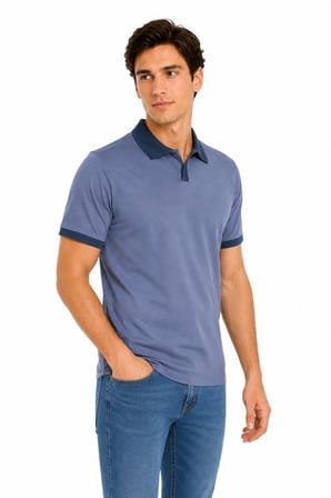 Erkek Polo Yaka Kısa Kollu Tişört Regular Kalıp T6103 BGL-ST05548