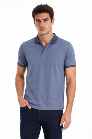 Erkek Polo Yaka Kısa Kollu Tişört Regular Kalıp T6092 BGL-ST05550