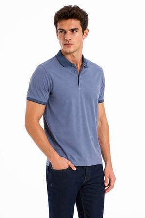 Erkek Polo Yaka Kısa Kollu Tişört Regular Kalıp T6092 BGL-ST05550
