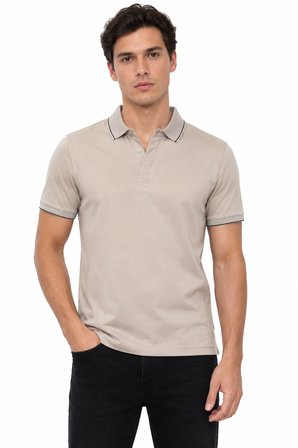 Erkek Polo Yaka Kısa Kollu Tişört Regular Kalıp T6092 BGL-ST05550