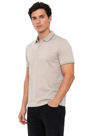 Erkek Polo Yaka Kısa Kollu Tişört Regular Kalıp T6092 BGL-ST05550