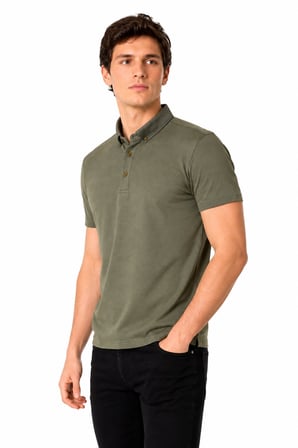 Erkek Polo Yaka Kısa Kollu Tişört Regular Kalıp T6073 BGL-ST05551