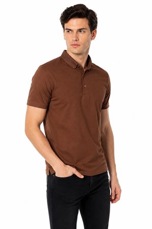 Erkek Polo Yaka Kısa Kollu Tişört Regular Kalıp T6073 BGL-ST05551