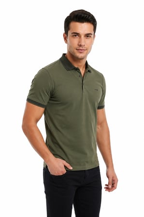 Erkek Polo Yaka Kısa Kollu Tişört Regular Kalıp T3000 BGL-ST05555