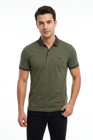 Erkek Polo Yaka Kısa Kollu Tişört Regular Kalıp T3000 BGL-ST05555