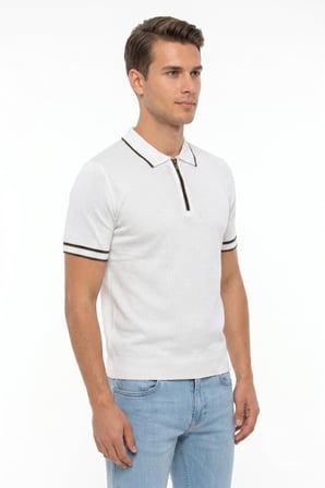 Erkek Polo Yaka Kısa Kollu Triko Tişört Regular Kalıp BGL-ST05557