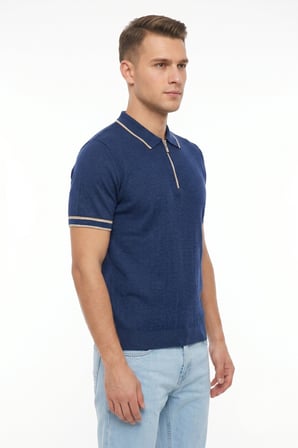 Erkek Polo Yaka Kısa Kollu Triko Tişört Regular Kalıp BGL-ST05557