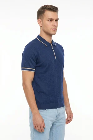 Erkek Polo Yaka Kısa Kollu Triko Tişört Regular Kalıp BGL-ST05557