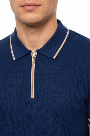 Erkek Polo Yaka Kısa Kollu Triko Tişört Regular Kalıp BGL-ST05557