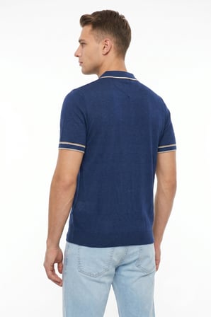 Erkek Polo Yaka Kısa Kollu Triko Tişört Regular Kalıp BGL-ST05557