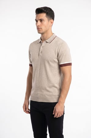 Erkek Polo Yaka Kısa Kollu Triko Tişört Regular Kalıp BGL-ST05559