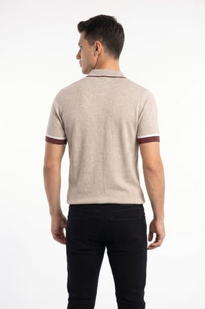Erkek Polo Yaka Kısa Kollu Triko Tişört Regular Kalıp BGL-ST05559