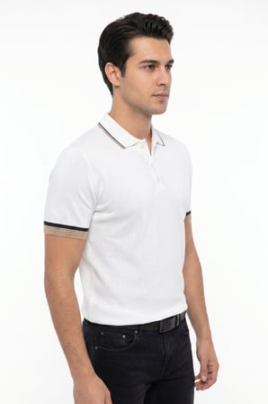 Erkek Polo Yaka Kısa Kollu Triko Tişört Regular Kalıp BGL-ST05559