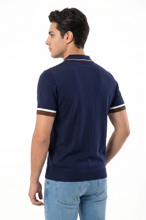 Erkek Polo Yaka Kısa Kollu Triko Tişört Regular Kalıp BGL-ST05559