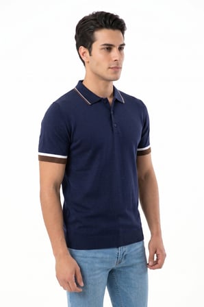 Erkek Polo Yaka Kısa Kollu Triko Tişört Regular Kalıp BGL-ST05559