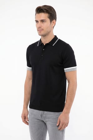 Erkek Polo Yaka Kısa Kollu Triko Tişört Regular Kalıp BGL-ST05559