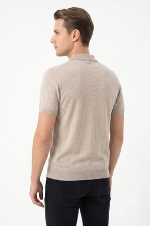 Erkek Polo Yaka Kısa Kollu Triko Tişört Regular Kalıp BGL-ST05560