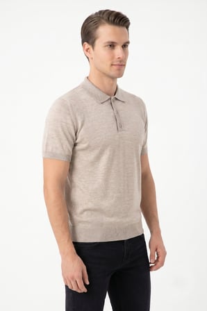 Erkek Polo Yaka Kısa Kollu Triko Tişört Regular Kalıp BGL-ST05560