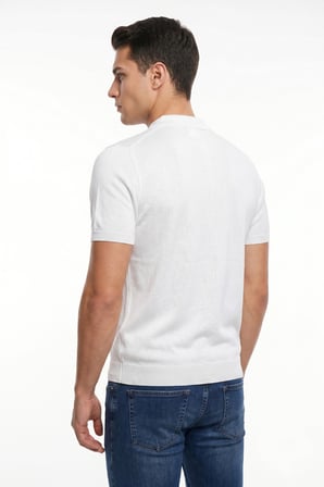 Erkek Polo Yaka Kısa Kollu Triko Tişört Regular Kalıp BGL-ST05560